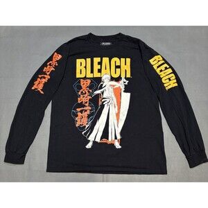 Bleach Long Sleeve Shirt Mens Large Silhouette Styled Ichigo Solem Stance